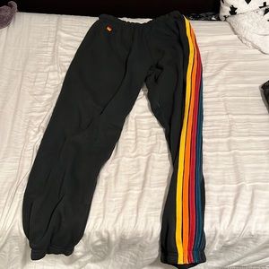 Aviator Nation navy 5 stripe sweatpants size XL